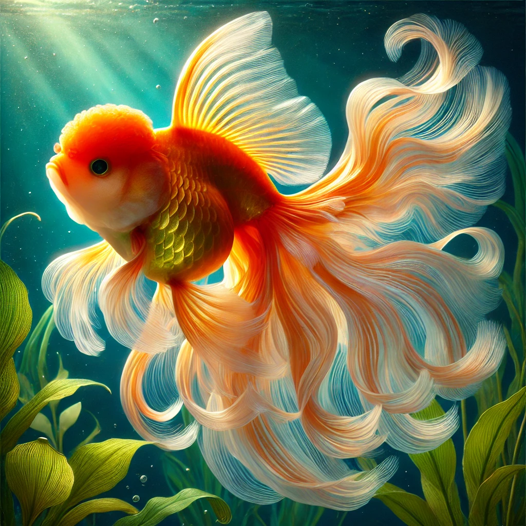 Carassius auratus voile Hestehale