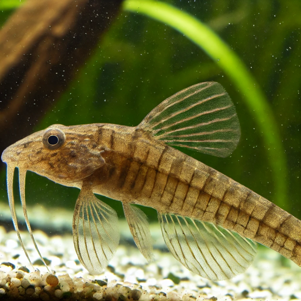 Farlowella acus Vanlig nål steinbit