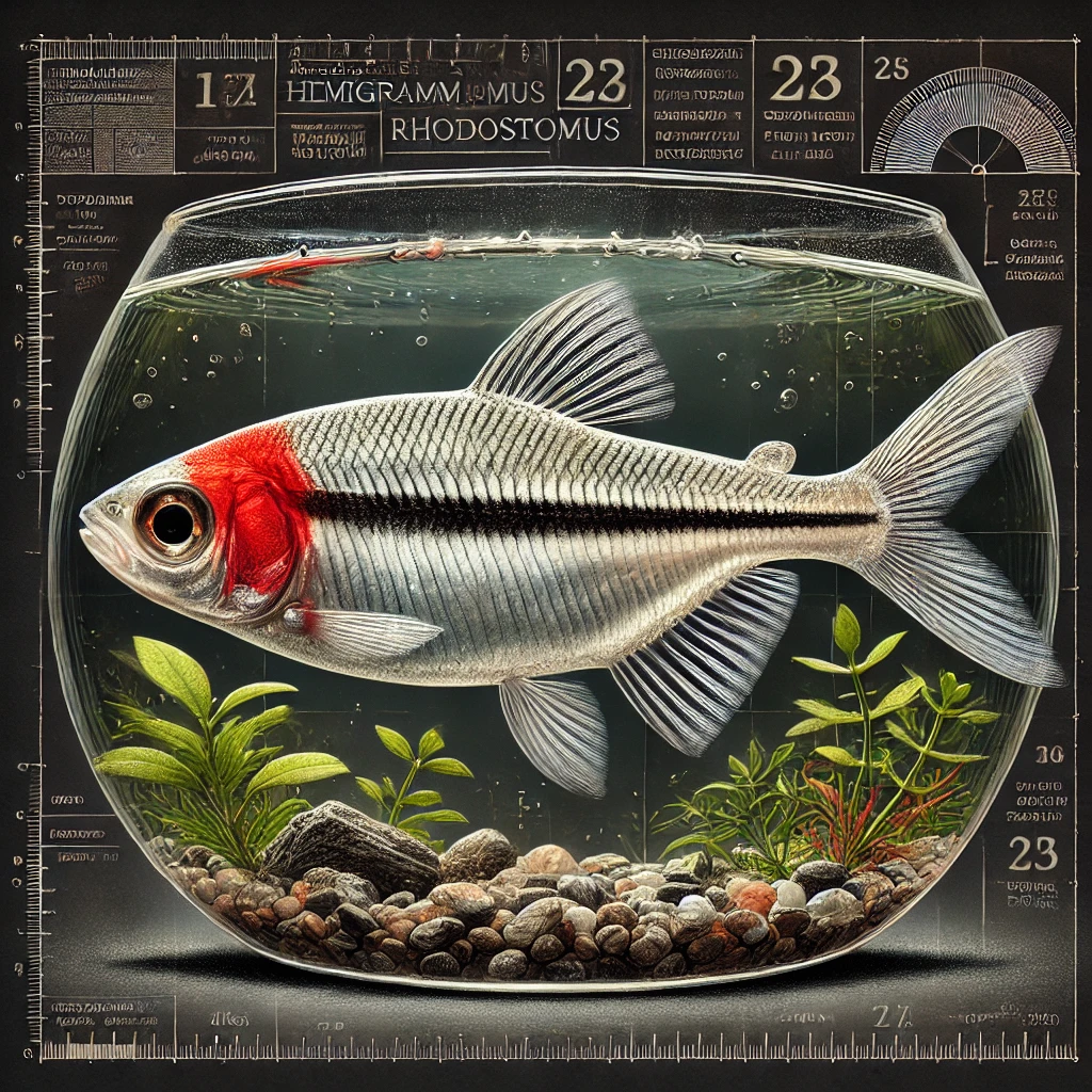 Hemigrammus rhodostomus rød nese