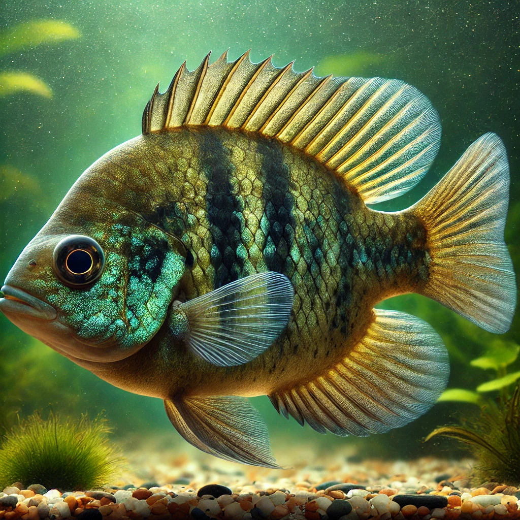Lepomis macrochirus (Blå solstang)