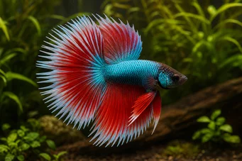 Betta splendens halfsun Jagerfly