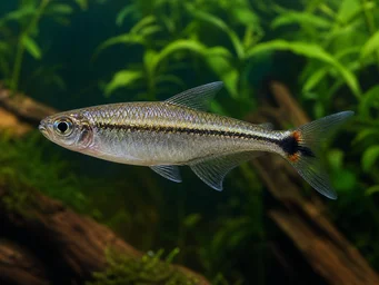 Hemigrammopetersius caudalis (Kongo tetra med gult)