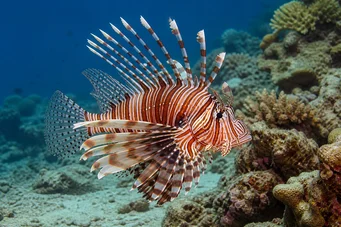 Pterois radiata (Utstrålte scoringsfisk)