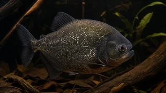 Serrasalmus rhombeus (Pacu oppdaget, hvit piranha)