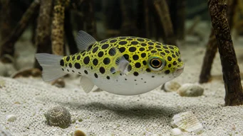 Tetraodon nigroviridis (Grønn tetrodon)